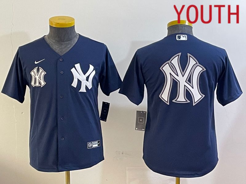 Youth New York Yankees Blank Blue Game 2024 Nike MLB Jersey style 12099->youth mlb jersey->Youth Jersey